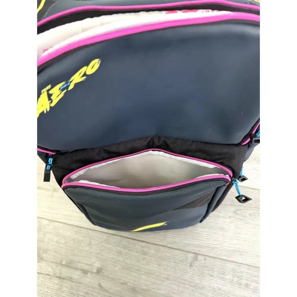 Babolat Pure Aero Rafa Tennis Backpack 3 Racquet Bag Navy Pink Yellow Rare